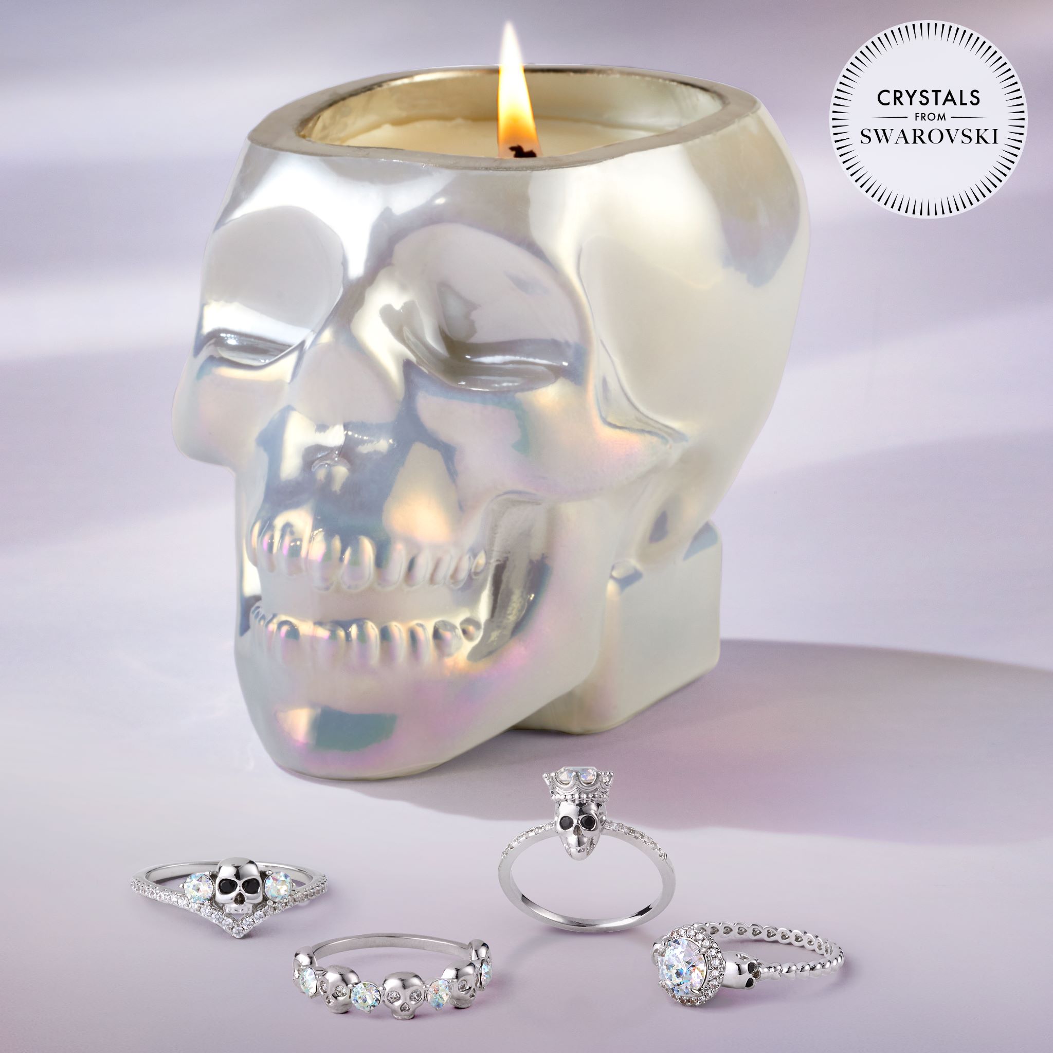 Charmed aroma skull hot sale candle rings