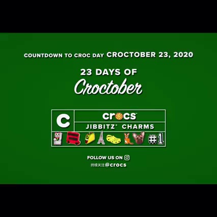 Croctober jibbitz charm discount calendar